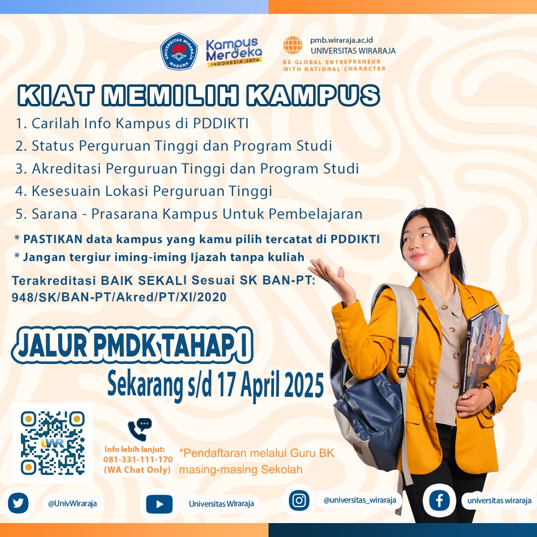 Jalur PMDK Tahap 1 Universitas Wiraraja Tahun 2025 2