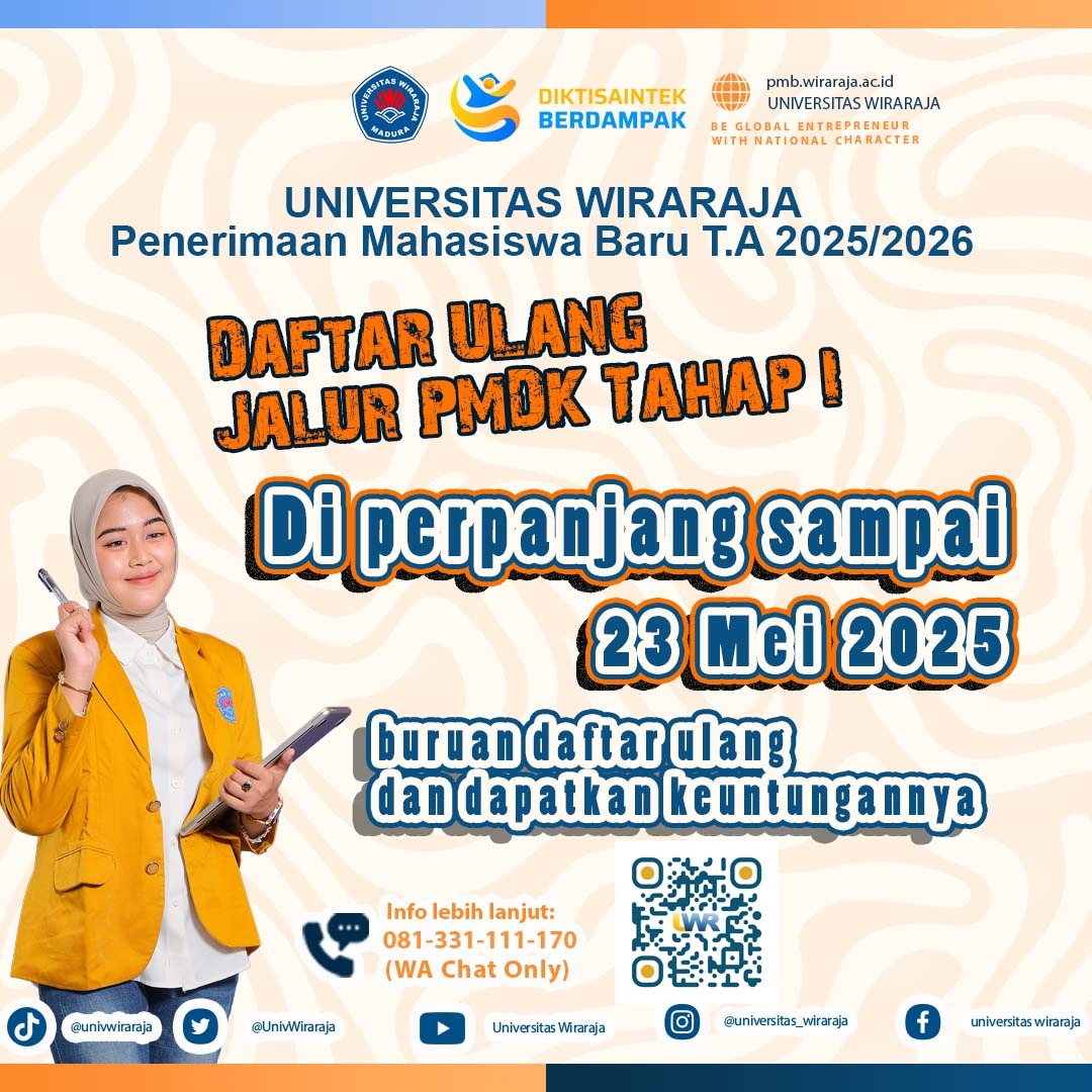 Perpanjangan Daftar Ulang Jalur PMDK Tahap I Tahun 2025
