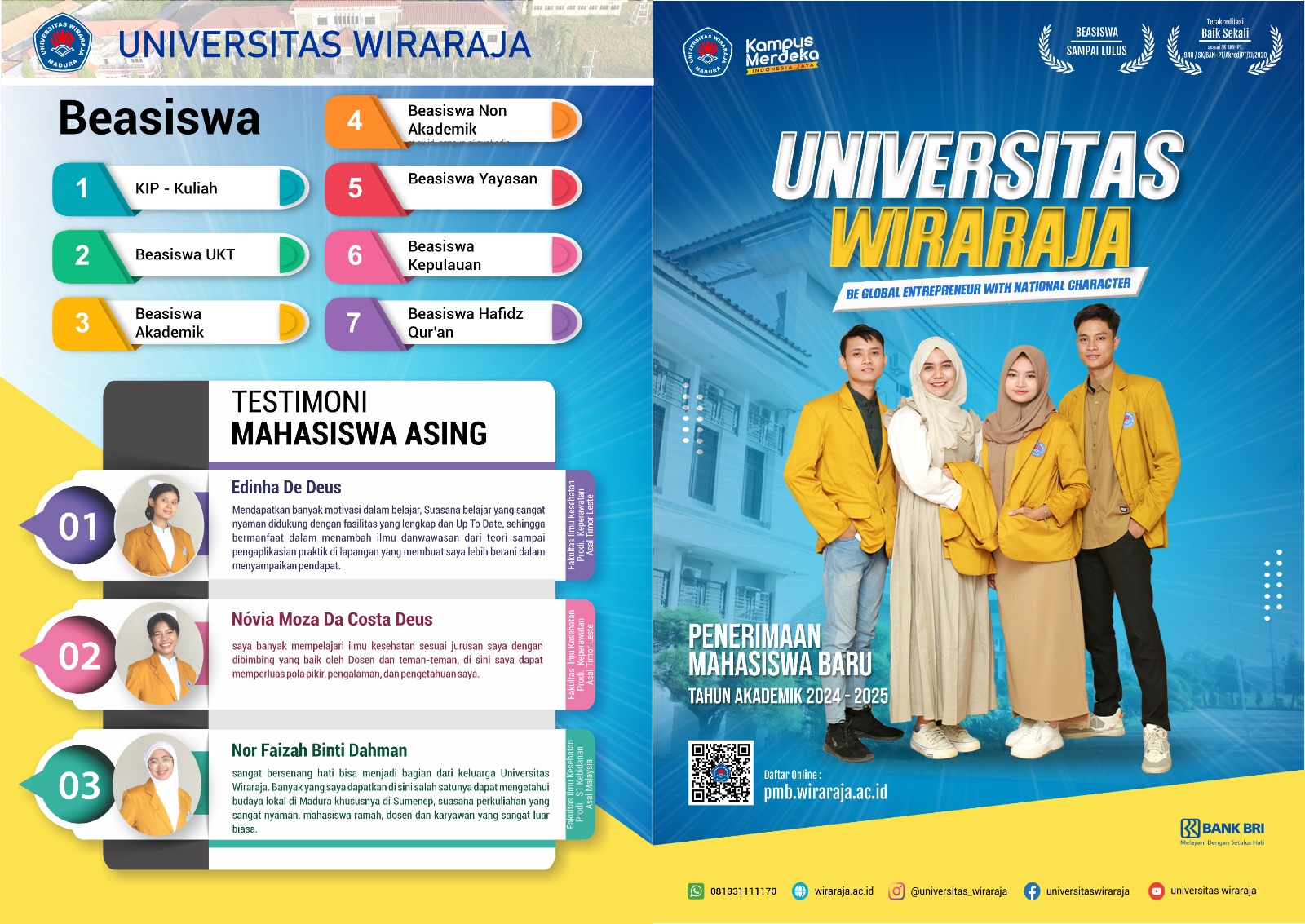 Brosur Pendaftaran Mahasiswa Baru Universitas Wiraraja Tahun 2024