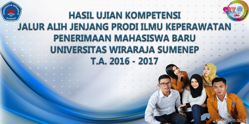 HASIL UJIAN KOMPETENSI JALUR ALIH JENJANG PRODI ILMU KEPERAWATAN